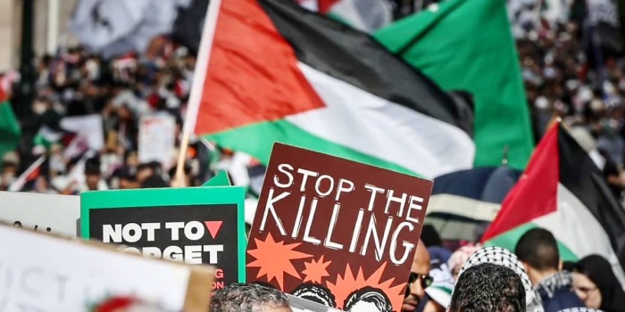 Filistin için eylem/ Foto: AFP