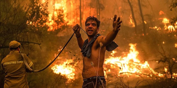 Yunanistan'da orman yangını - Foto: AFP