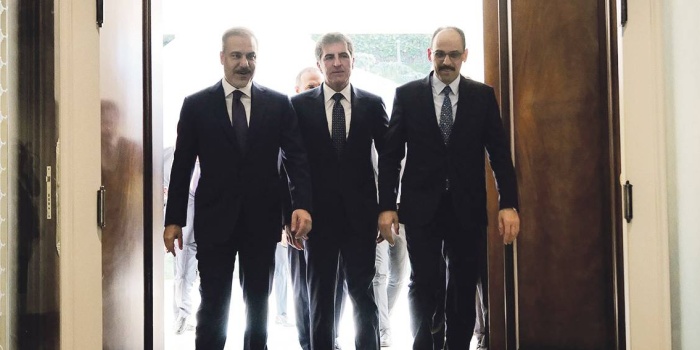 Hakan Fidan - Neçirvan Barzani - İbrahim Kalın