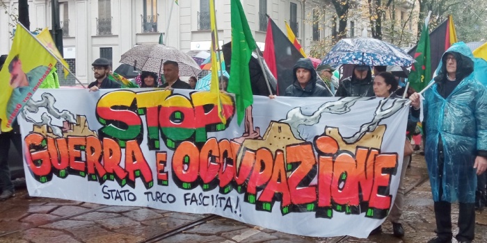 İşgal saldırıları protesto/ Milano