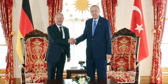 Olaf Scholz ve Recep Tayyip Erdoğan