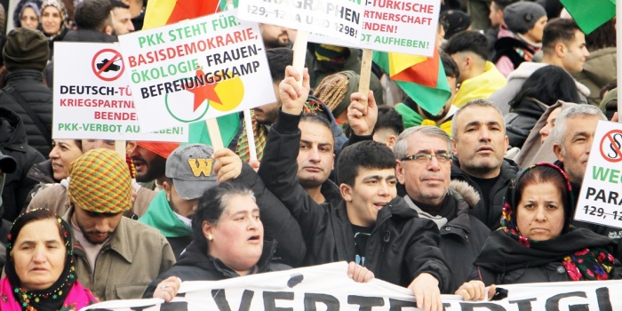 PKK Yasağı protesto, Berlin / Foto: Hakan Türkmen